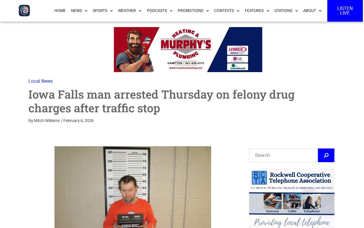 Franklin County arrest report describing transfer custody