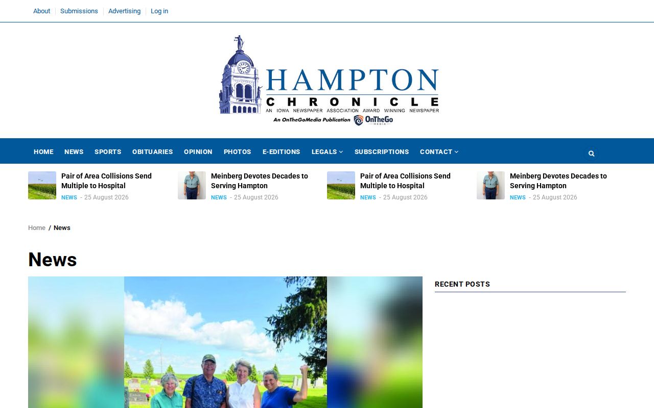 Hampton Chronicle Franklin County arrest news coverage